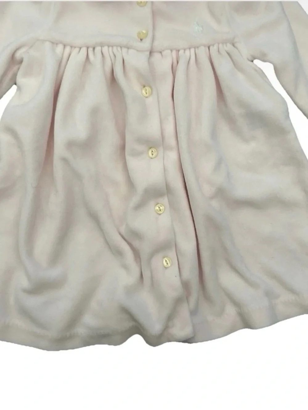 Ralph Lauren Baby Girl Pink Velvet Dress Size 3-6 Months